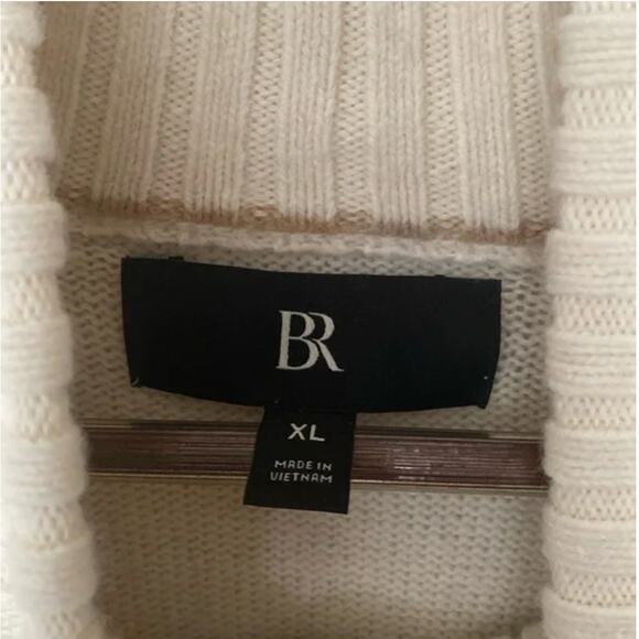 Banana Republic White Pierro Wool Sweater Sz XL - Picture 4 of 4